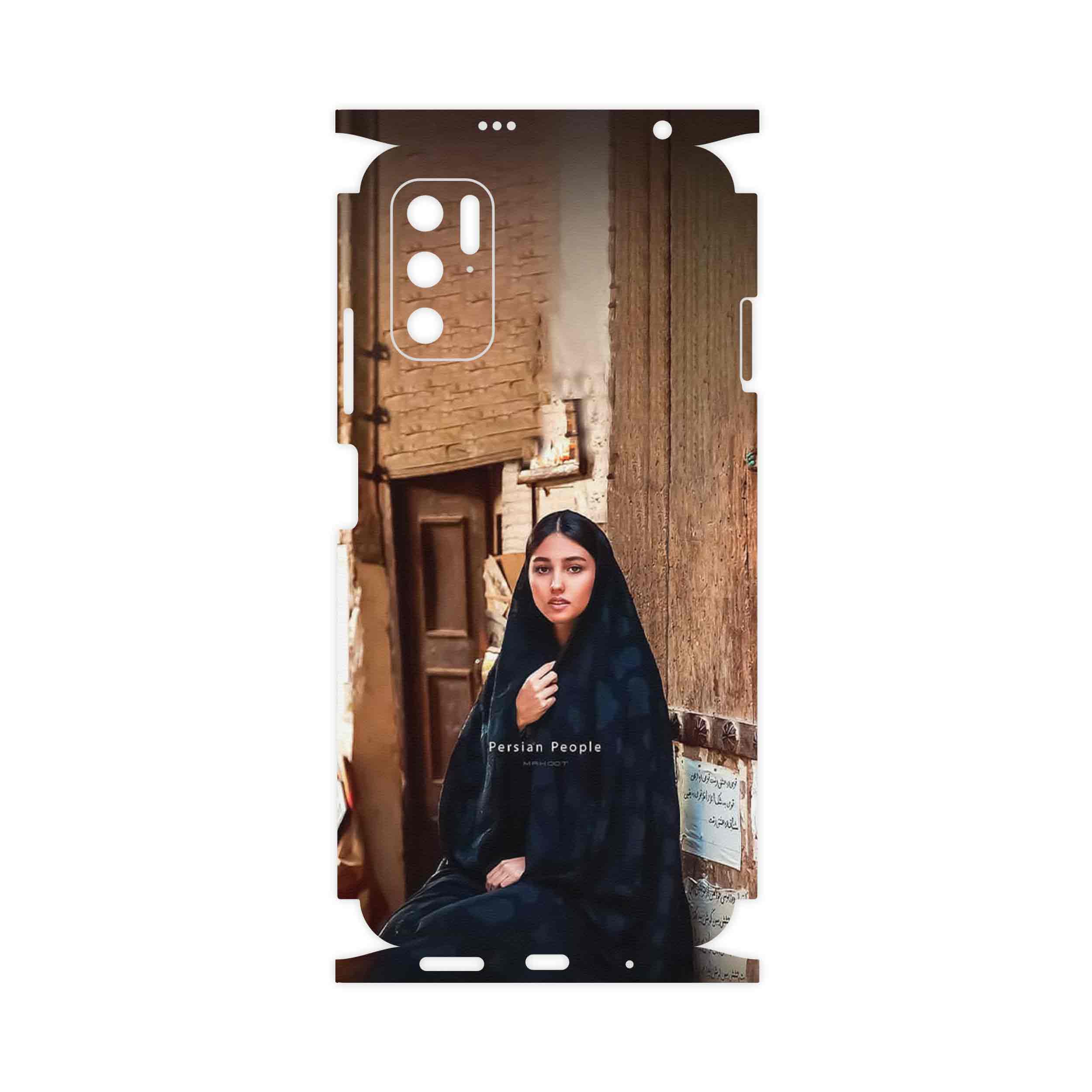 برچسب پوششی ماهوت مدل Portrait of an Iranian Woman-FullSkin مناسب برای گوشی موبایل شیائومی Redmi Note 11SE