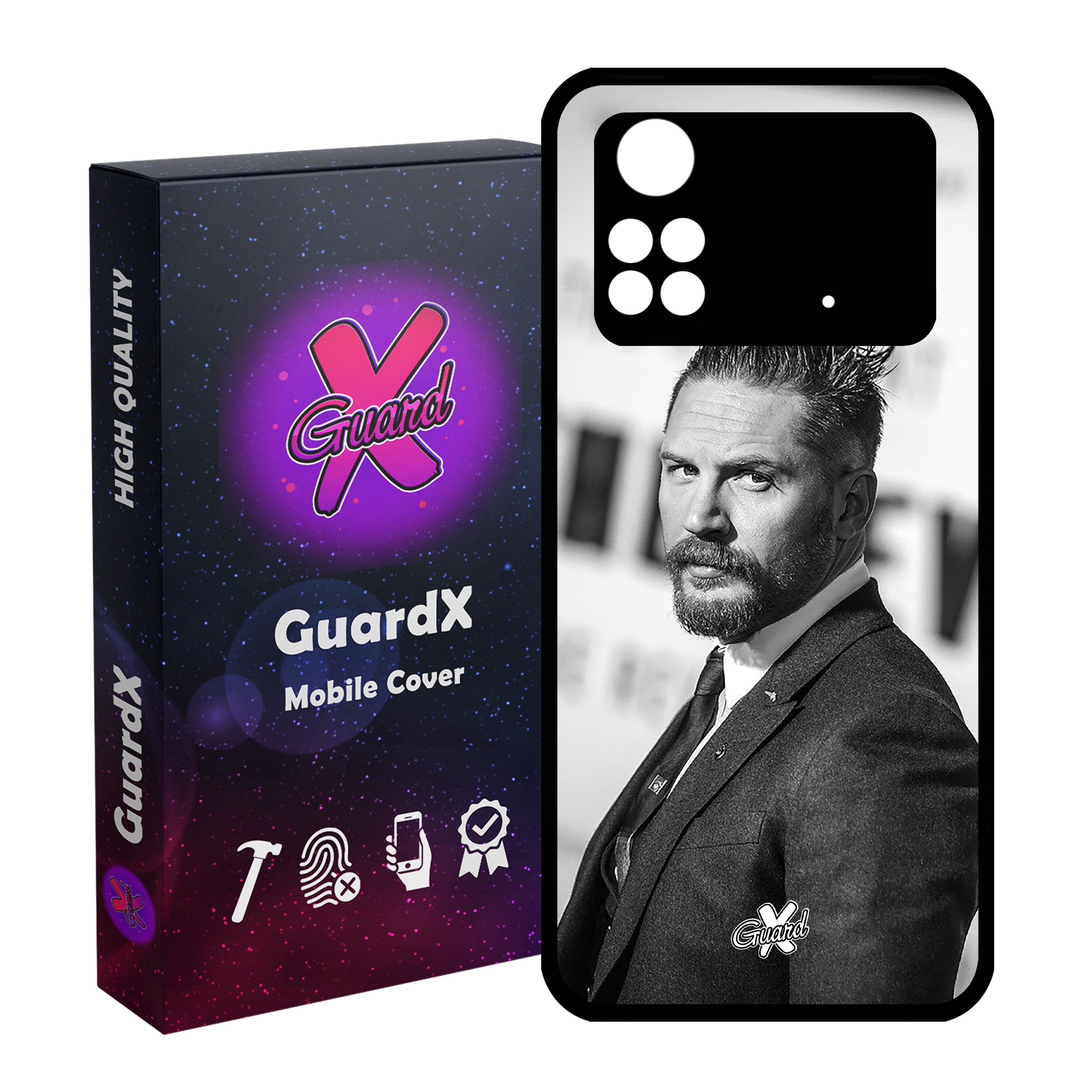 کاور گارد ایکس طرح تام هاردی مدل Glass10140 مناسب برای گوشی موبایل شیائومی Poco M4 Pro 4G