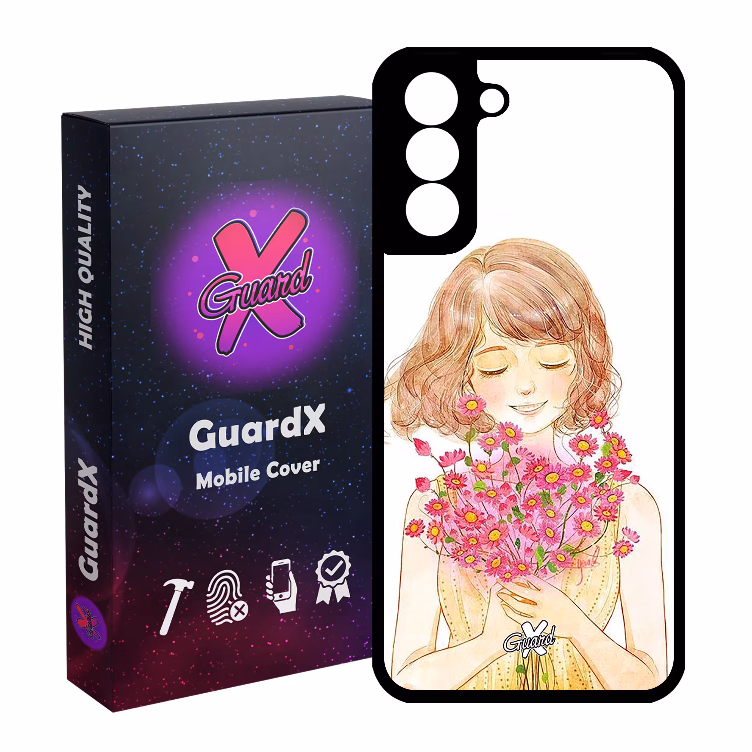 کاور گارد ایکس طرح دختر مدل Glass10239 مناسب برای گوشی موبایل سامسونگ Galaxy S21 FE