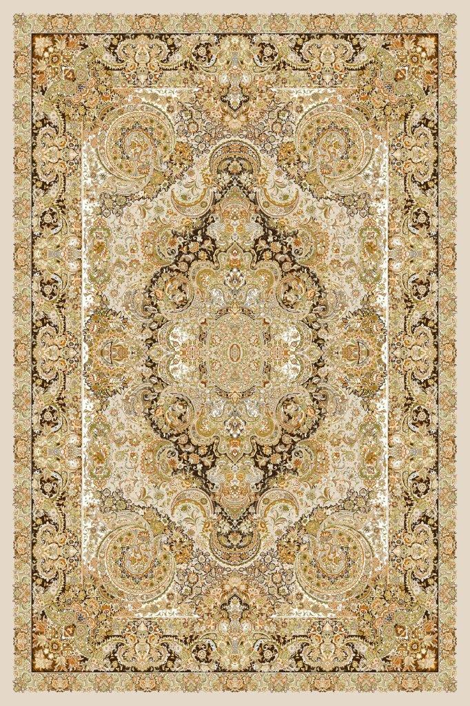 فرشینه و قالیچه درجه1 ابعاد متنوع با ترمز زمینه سنتی اسلیمی زمینه زردکد 3-075