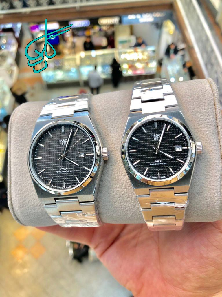 خرید ست ساعت زنانه مردانه تیسوت 1853 مدل prx powermatic-80 کیفیت عالی رنگ ثابت کد 2116311 - ردگل