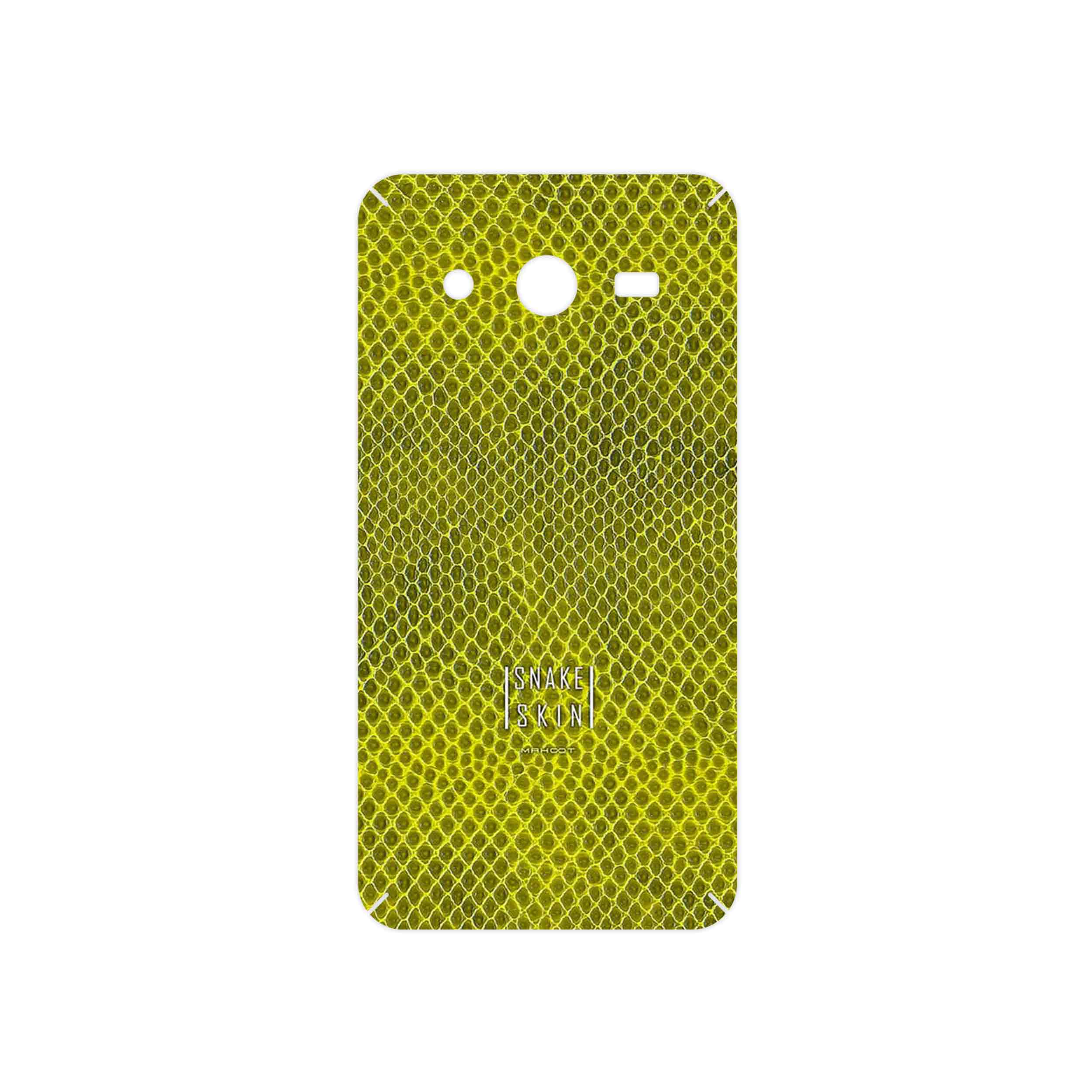 برچسب پوششی ماهوت مدل Yellow Snake Skin مناسب برای گوشی موبایل سامسونگ Galaxy Core 2