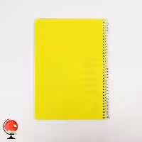 دفتر مشق 100 برگ سیمی جلد طلقی رنگی زرد آتی