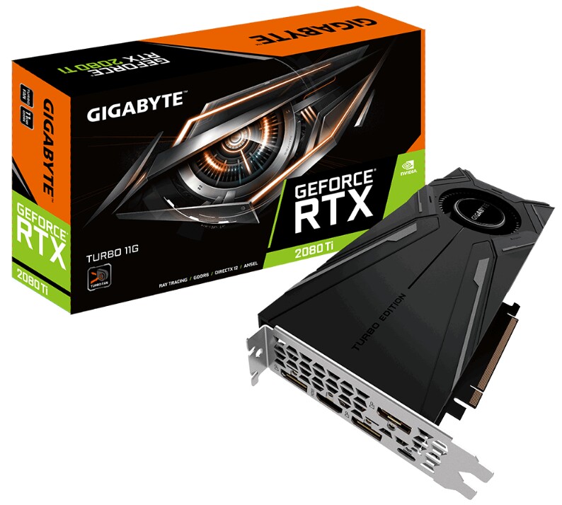 کارت گرافیک گیگابایت مدل GeForce RTX 2080 Ti TURBO با حافظه 11 گیگابایت