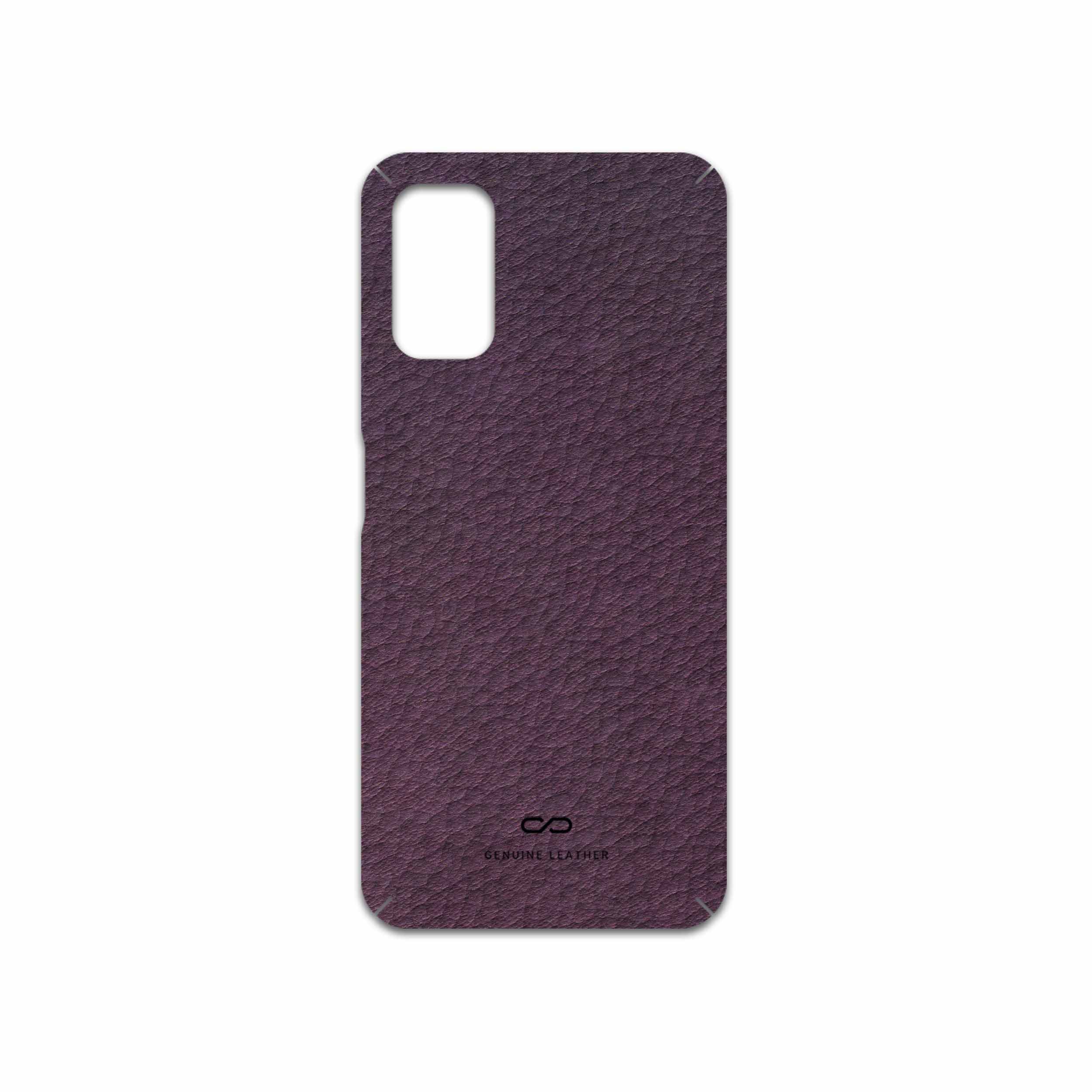 برچسب پوششی ماهوت مدل Purple-Leather مناسب برای گوشی موبایل شیائومی Poco M3 Pro 5G