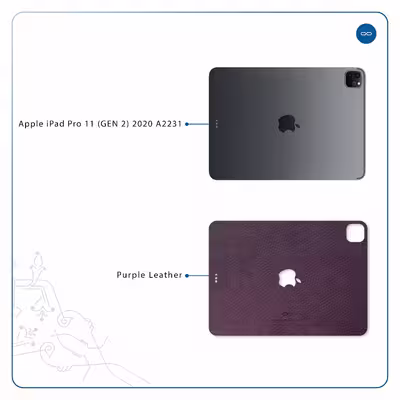 برچسب پوششی ماهوت مدل Purple-Leather مناسب برای تبلت اپل iPad Pro 11 (GEN 2) 2020 A2231