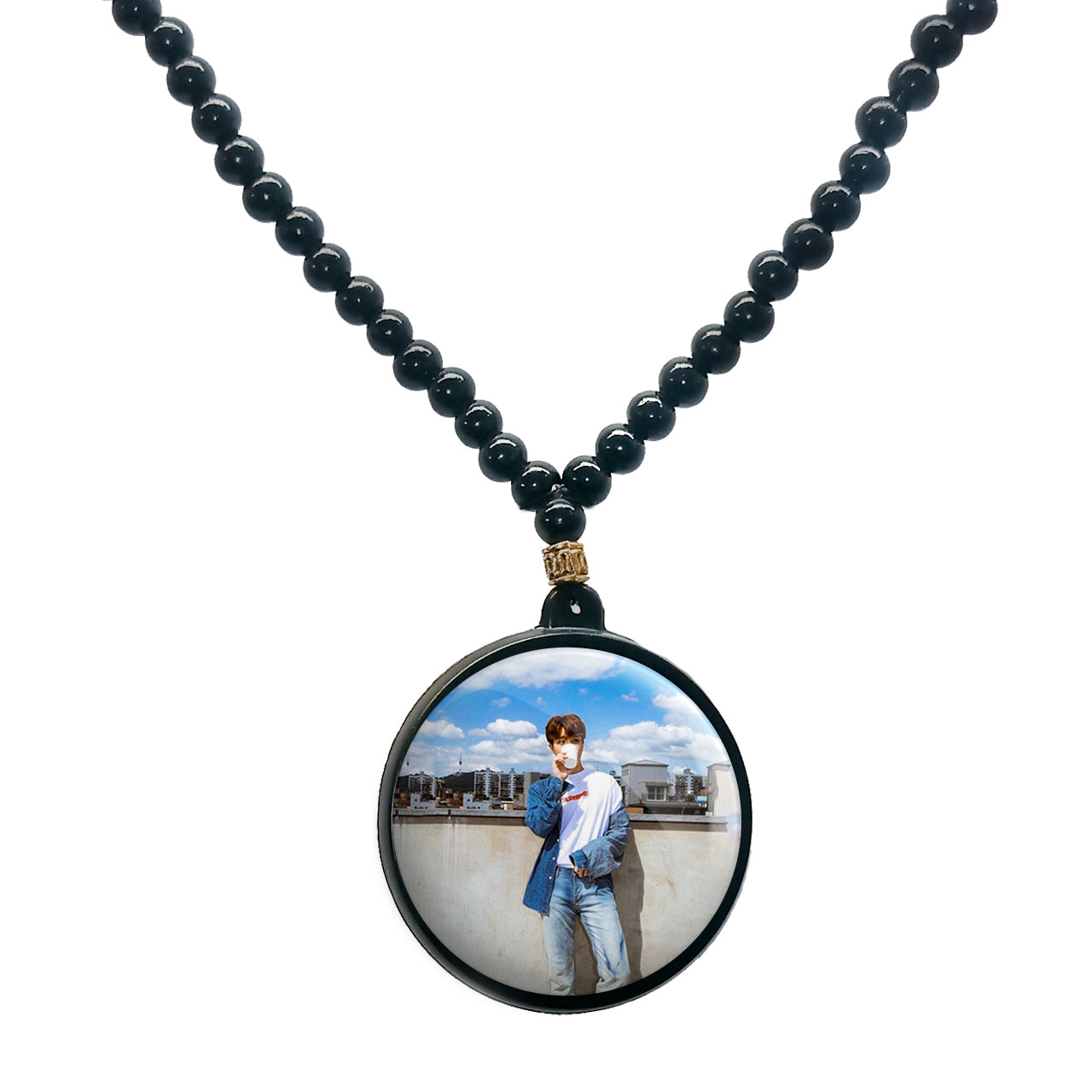 گردنبند پرمانه طرح GOT7 کد pmd.19193 مدل دو طرفه