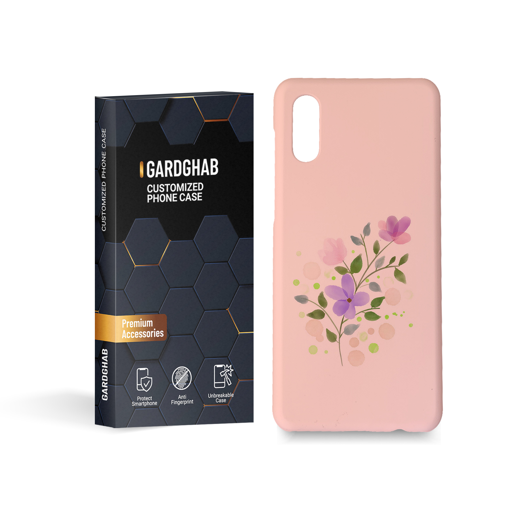 کاور گارد قاب مدل گل مناسب برای گوشی موبایل سامسونگ Galaxy A02