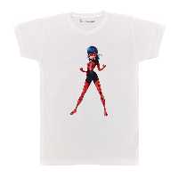 تی شرت بچگانه پرمانه طرح دختر کفشدوزکی کد pmt.5244