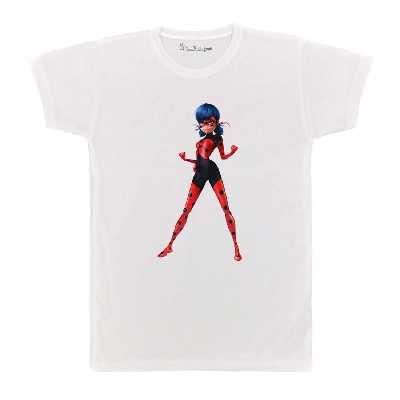 تی شرت بچگانه پرمانه طرح دختر کفشدوزکی کد pmt.5244