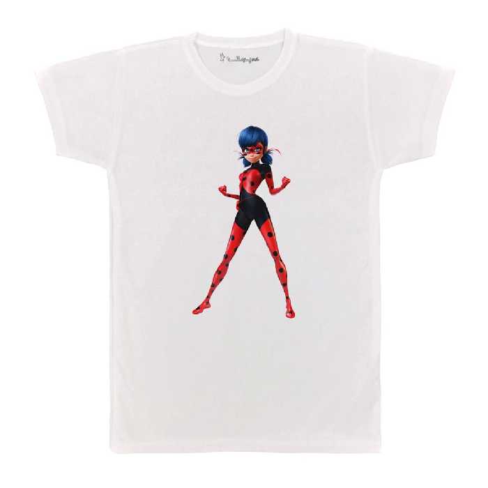 تی شرت بچگانه پرمانه طرح دختر کفشدوزکی کد pmt.5244