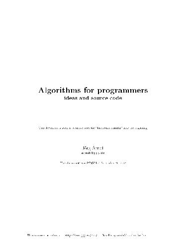خرید و دانلود نسخه کامل کتاب Algorithms for programmers Ideas and source code