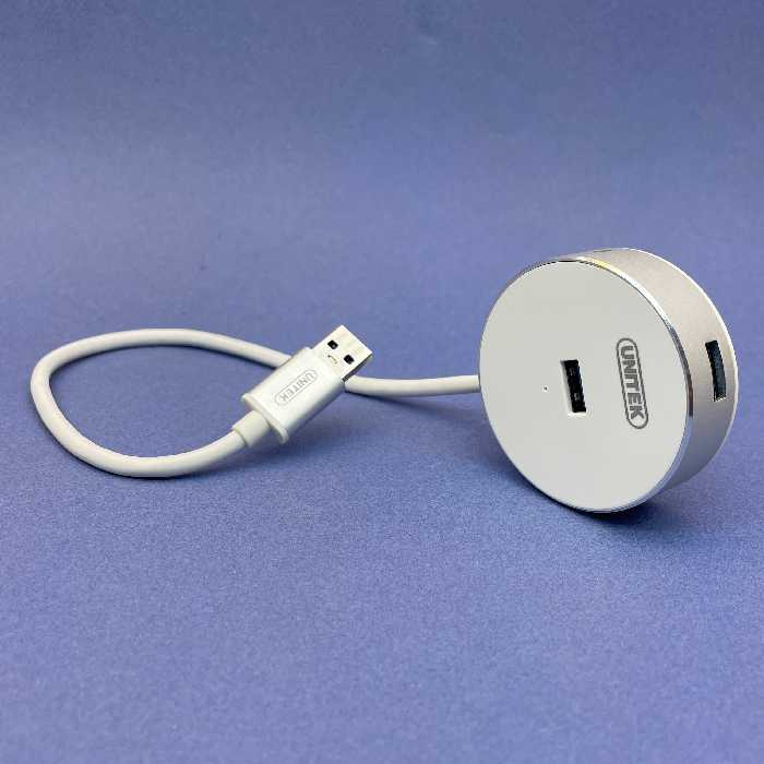 هاب USB3 یونیتک 4 پورت Y3197 مدل UNITEK Y3197WH usb3 4PORT Aluminium HUB