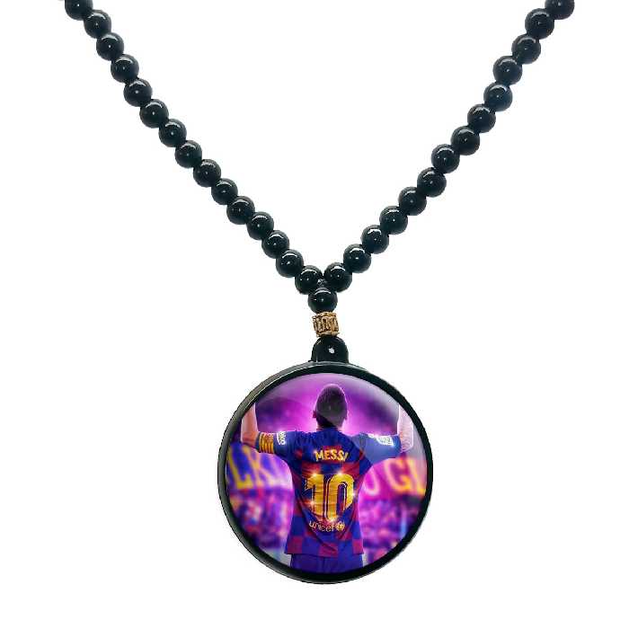 گردنبند پرمانه طرح مسی کد pmd.8824 مدل دو طرفه