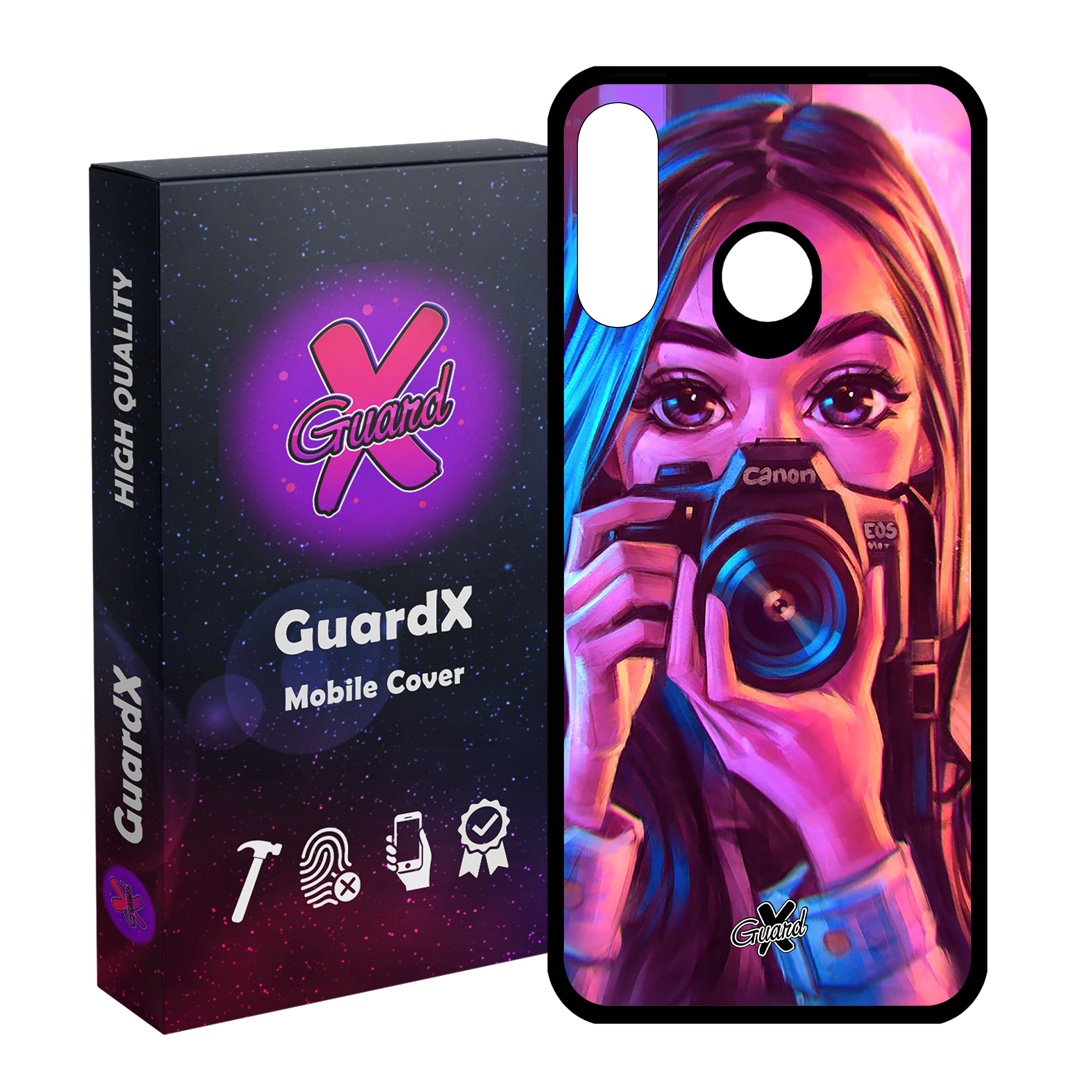 کاور گارد ایکس طرح دختر مدل Glass10288 مناسب برای گوشی موبایل هوآوی P30 Lite