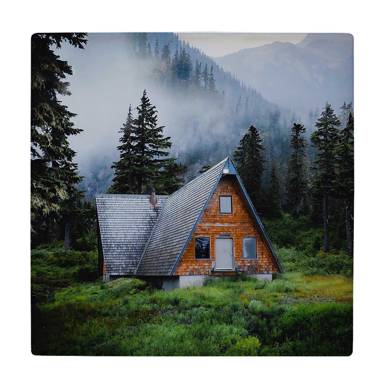 زیر لیوانی  طرح کلبه جنگلی کد    6147632_5397