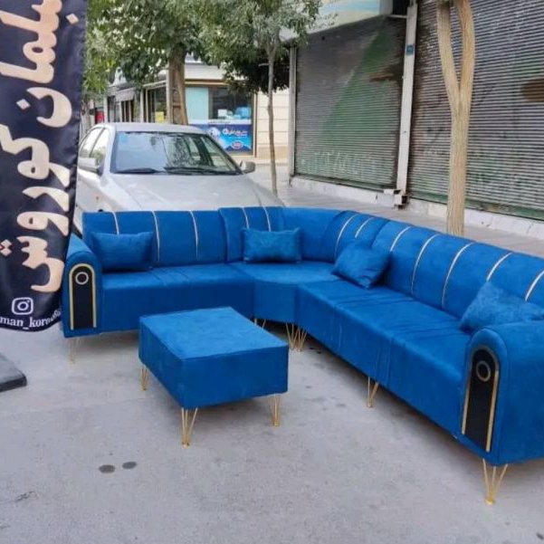 مبل ال مبلمان ال چستر 6 همراه میز عسلی و کوسن