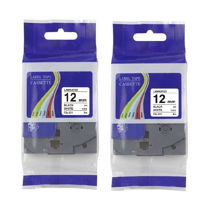 کاست پرینتر لیبل زن مدل TZc-231 بسته 2 عددی