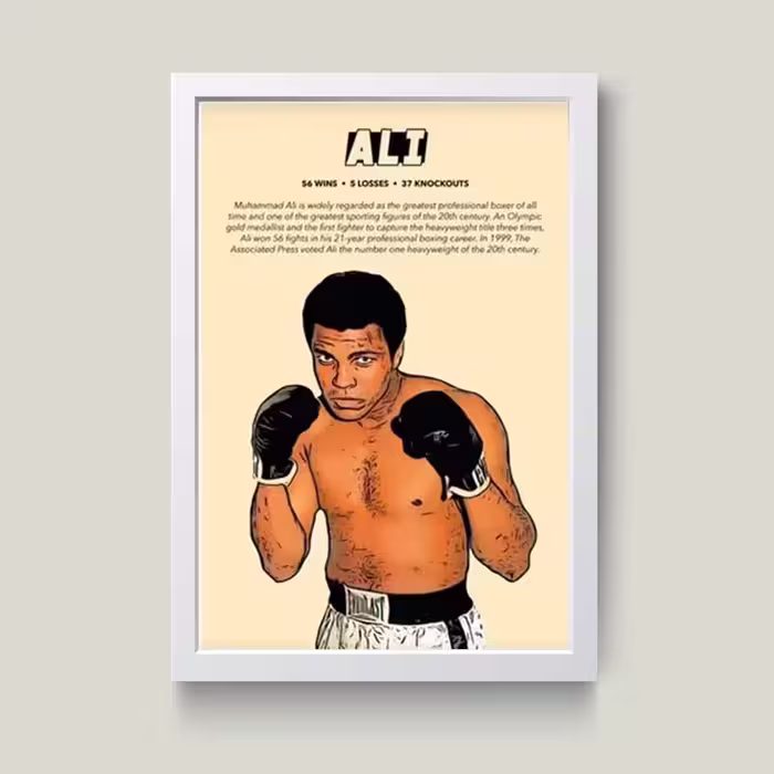 تابلو مدل mohammadali kleyکدG13-18 | دنیای قاب