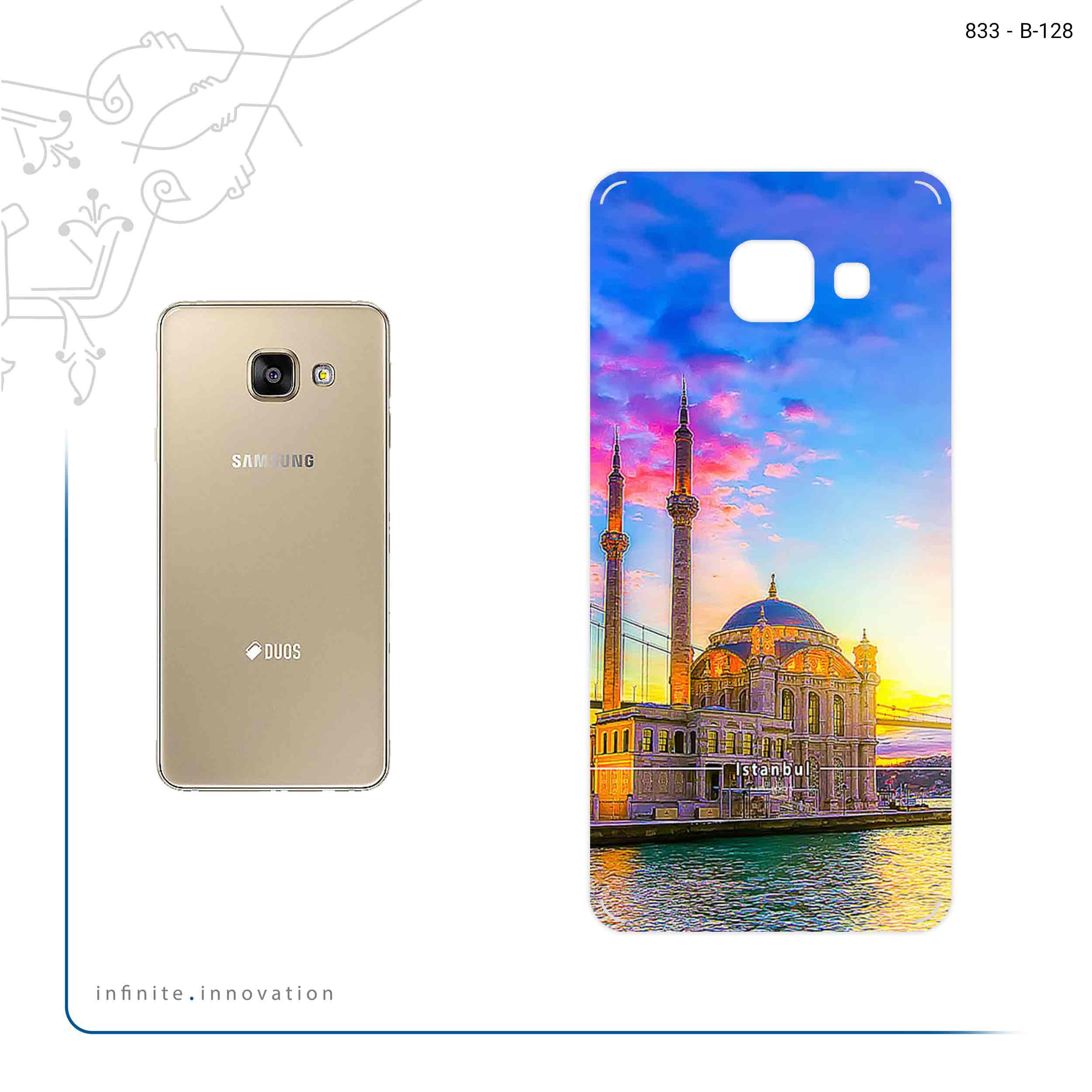 برچسب پوششی ماهوت مدل City of Istanbul مناسب برای گوشی موبایل سامسونگ Galaxy A3 2016