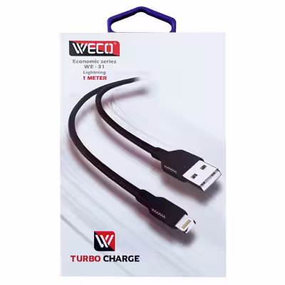 کابل تبدیل USB به لایتنینگ وکو مدل WE - 31 طول 1 متر