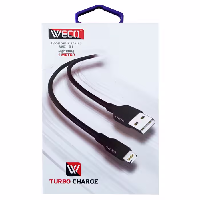 کابل تبدیل USB به لایتنینگ وکو مدل WE - 31 طول 1 متر