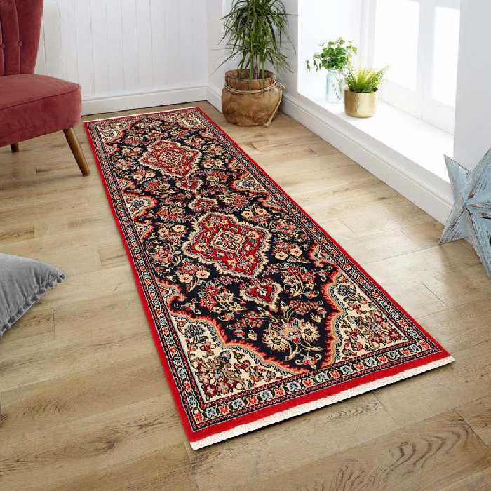 فرش دستبافت کناره طول دو متری مدل شهرضا کد a543673