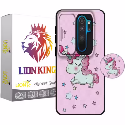 کاور لاین کینگ مدل uniparandeh J2 مناسب برای گوشی موبایل شیائومی Redmi Note 8 Pro به همراه پایه نگهدارنده