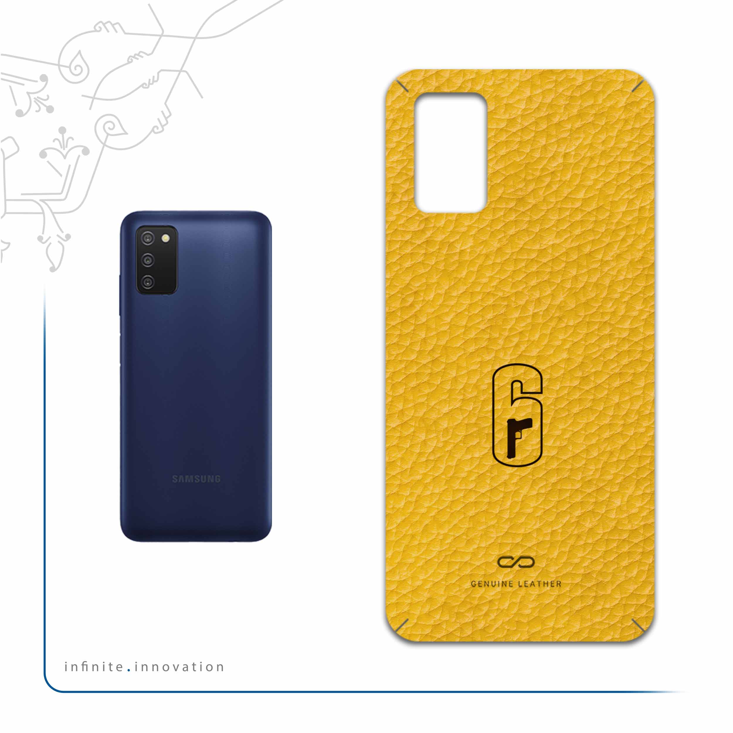 برچسب پوششی ماهوت مدل ML-RNBW_SX مناسب برای گوشی موبایل سامسونگ Galaxy A03S