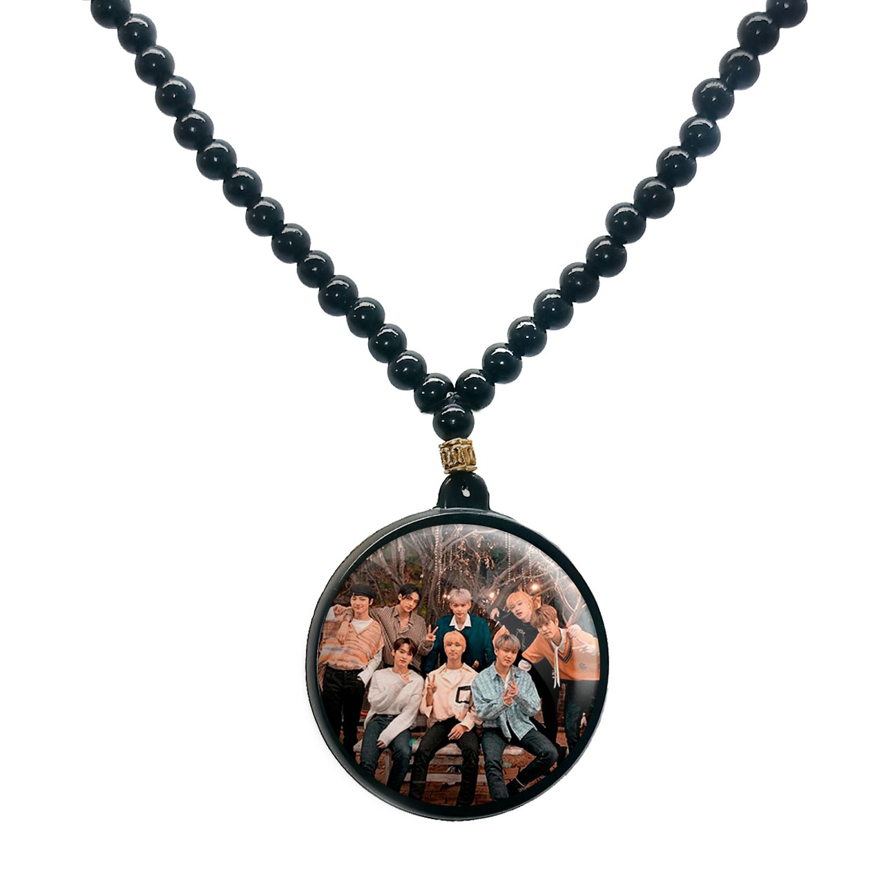 گردنبند پرمانه طرح straykids کد pmd.12192 مدل دو طرفه