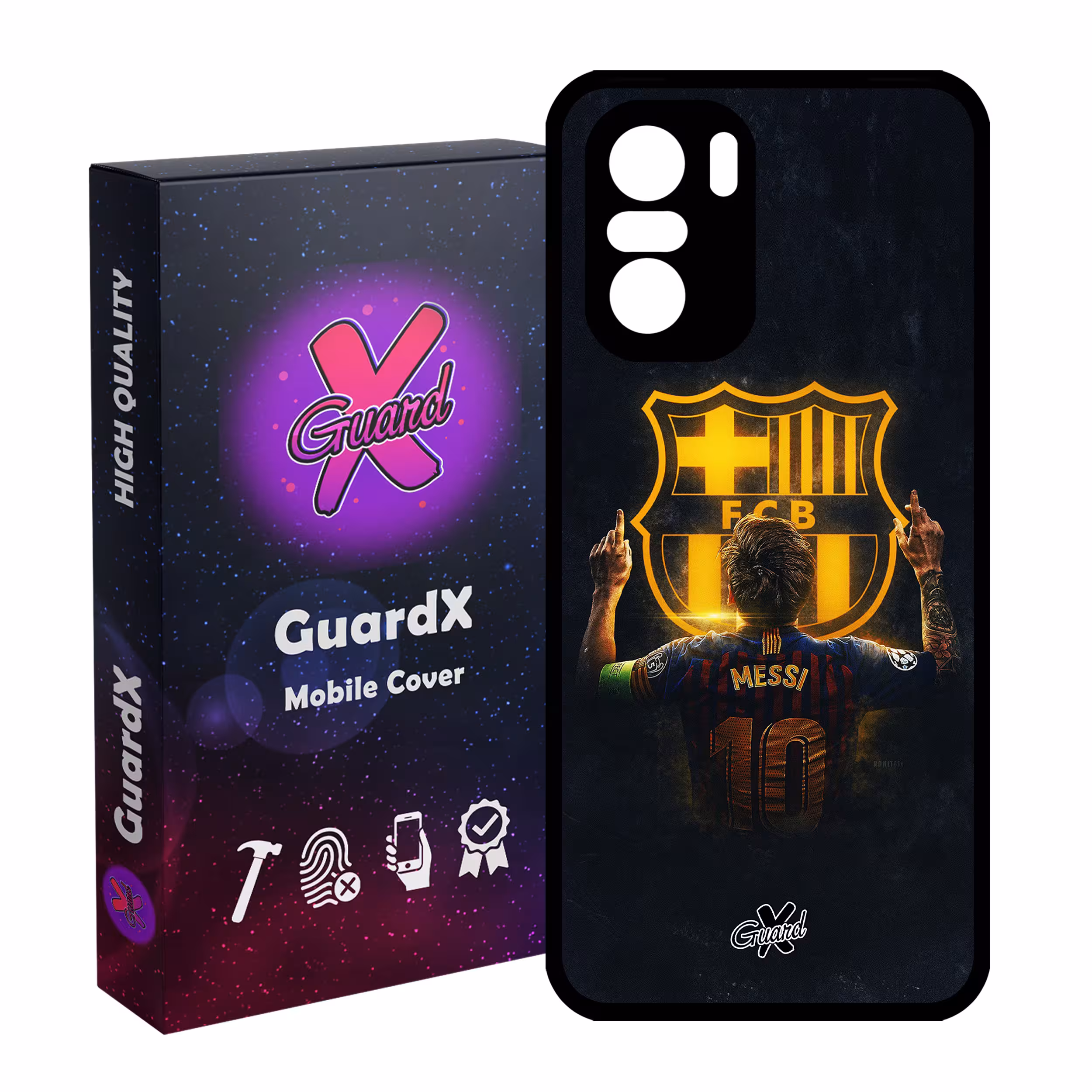 کاور گارد ایکس طرح Messi مدل Glass10196 مناسب برای گوشی موبایل شیائومی Poco F3/MI 11X/MI 11X Pro/Redmi K40/K40 Pro