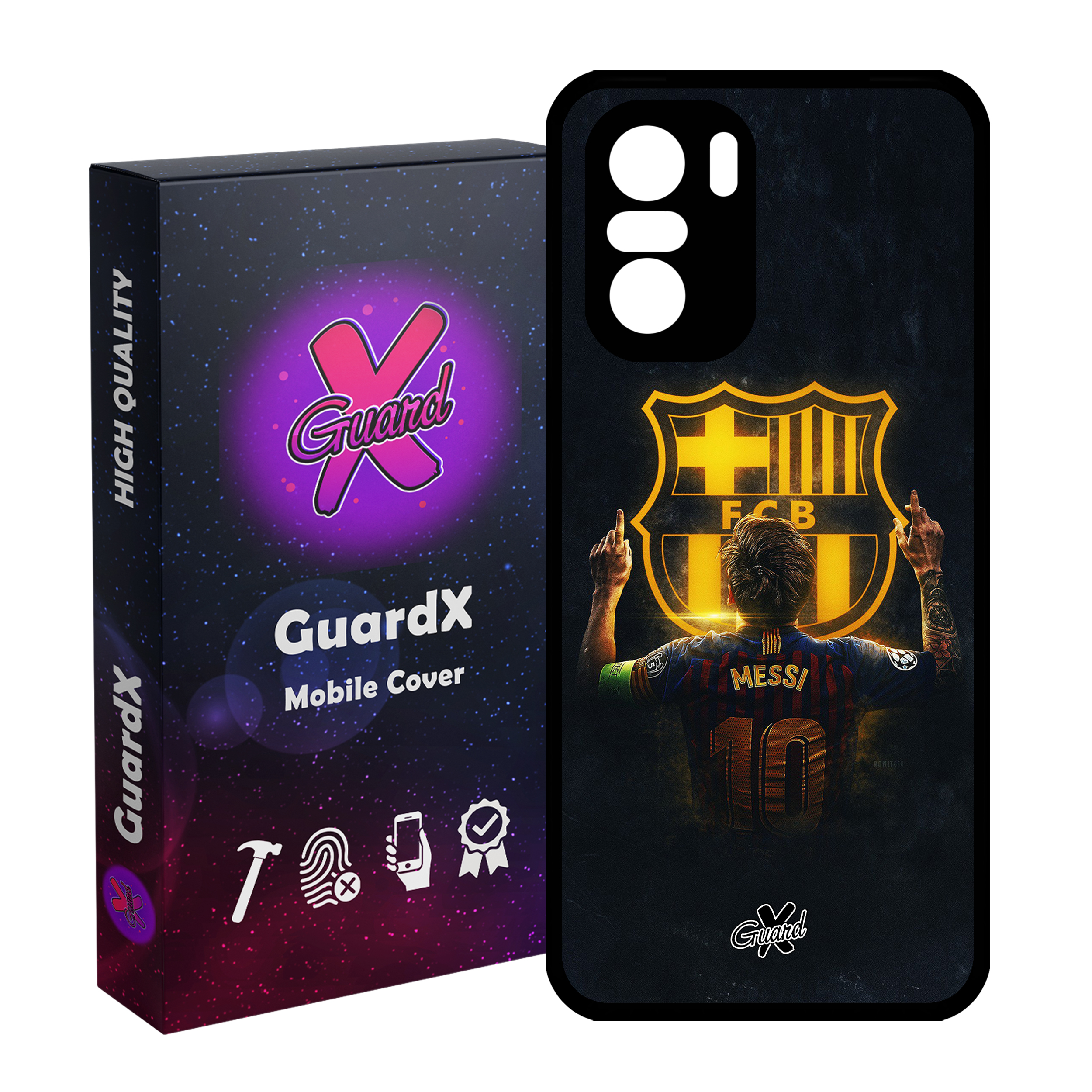 کاور گارد ایکس طرح Messi مدل Glass10196 مناسب برای گوشی موبایل شیائومی Poco F3/MI 11X/MI 11X Pro/Redmi K40/K40 Pro