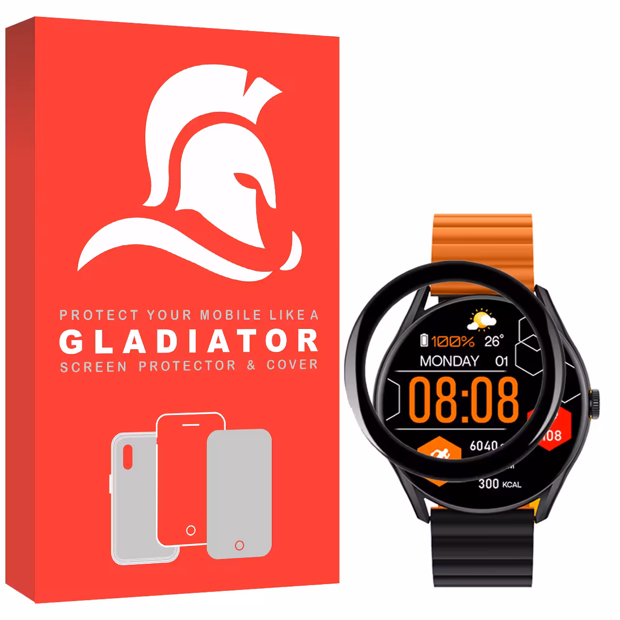 محافظ صفحه نمایش گلادیاتور مدل GWP1000 مناسب برای ساعت هوشمند شیائومی Glorimi M1 Pro