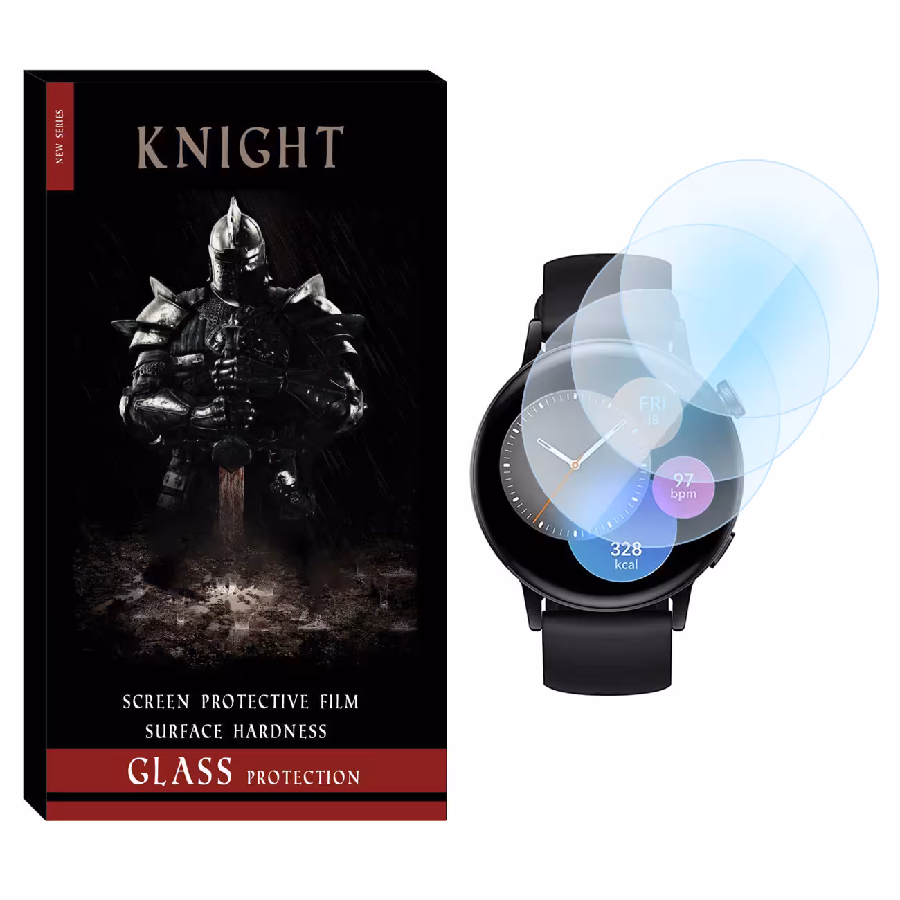 محافظ صفحه نمایش شیشه‌ای نایت مدل SH-KT مناسب برای ساعت هوشمند هوآوی Watch GT3 42mm بسته سه عددی