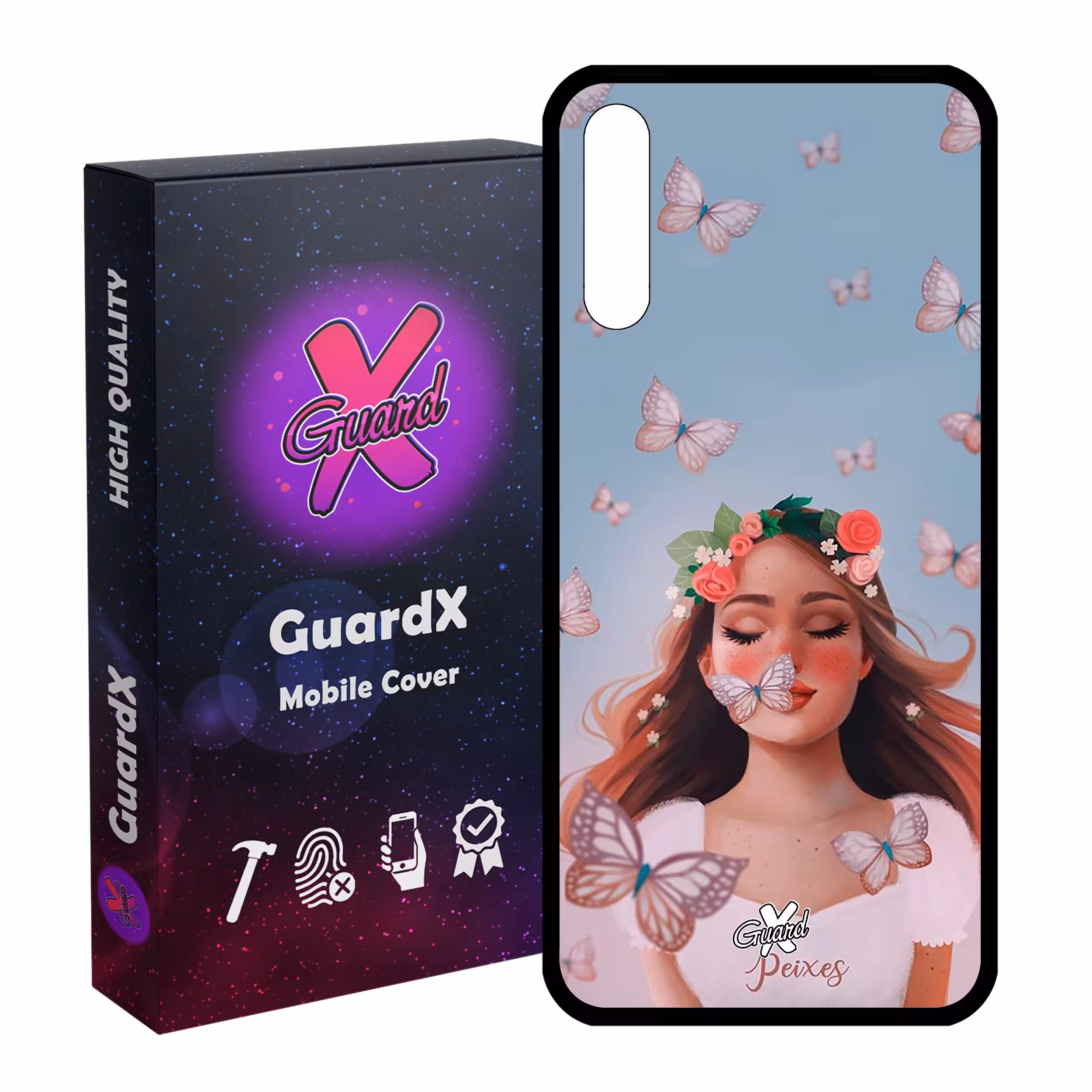 کاور گارد ایکس طرح Girl مدل Glass10380 مناسب برای گوشی موبایل سامسونگ Galaxy A30s / A50 / A50s