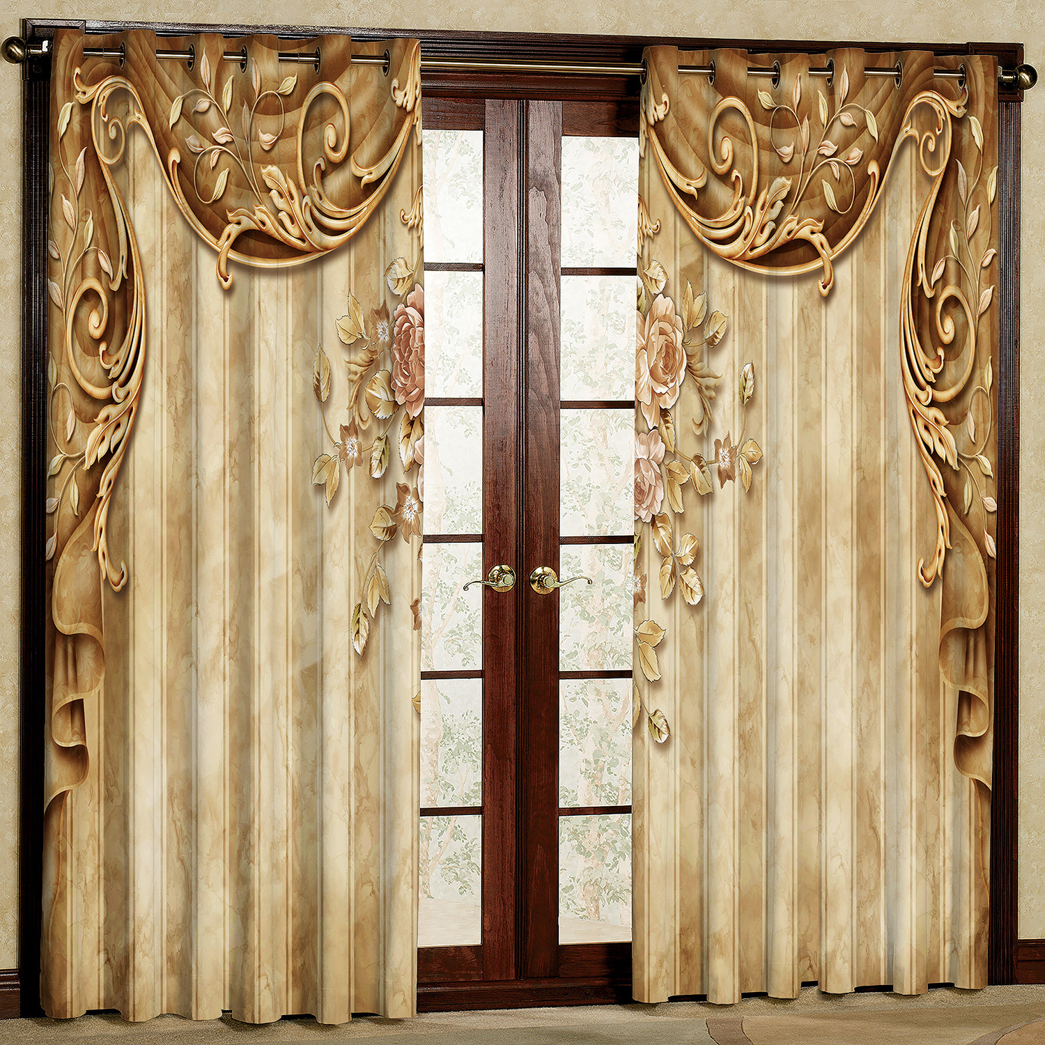  پرده مدل والان دار  هازان پانچی کد 4536 سایز 140x200 سانتی متر