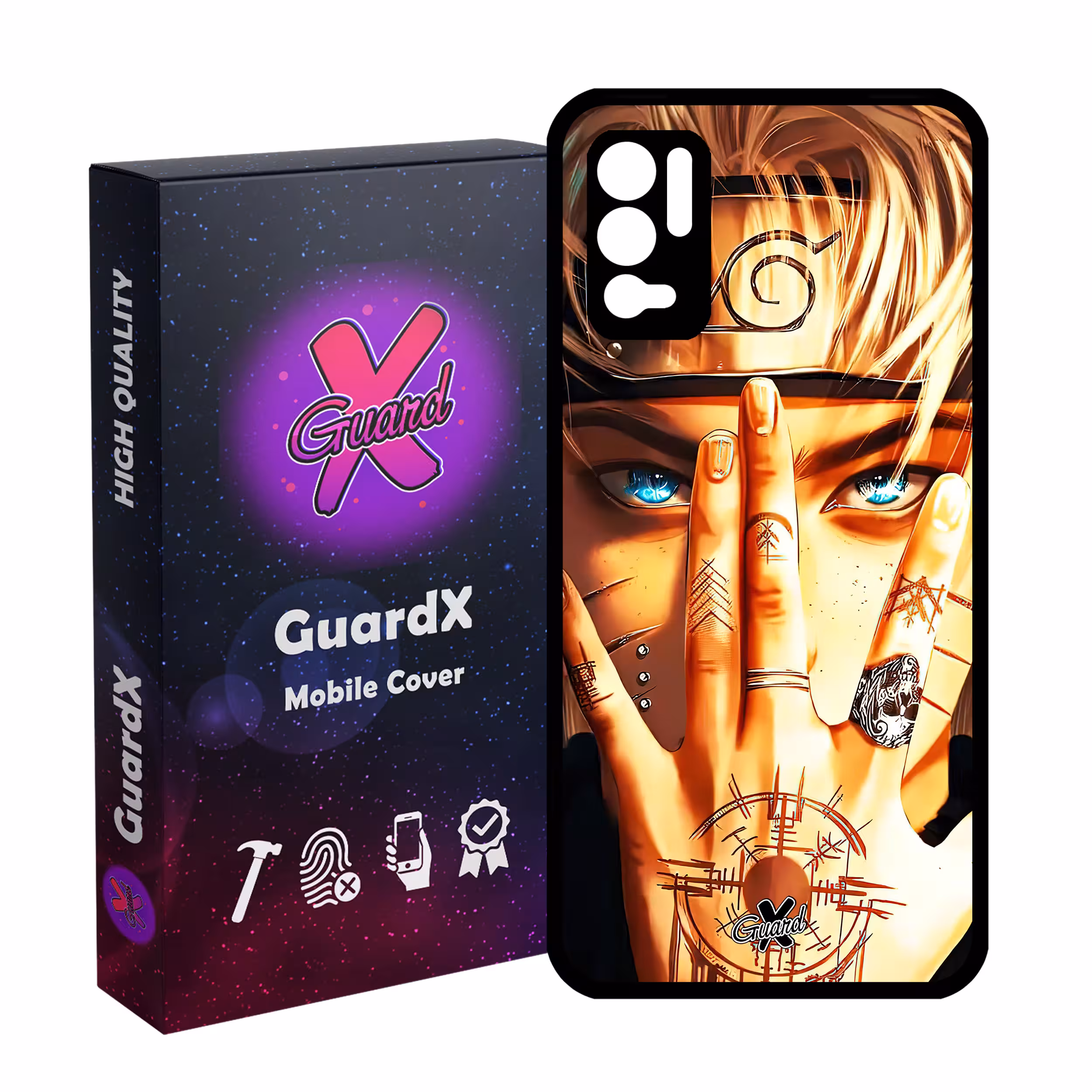 کاور گارد ایکس طرح Naruto Anime مدل Glass10452 مناسب برای گوشی موبایل شیائومی Redmi Note 10 5G/Poco M3 Pro /Redmi Note 10T 5G