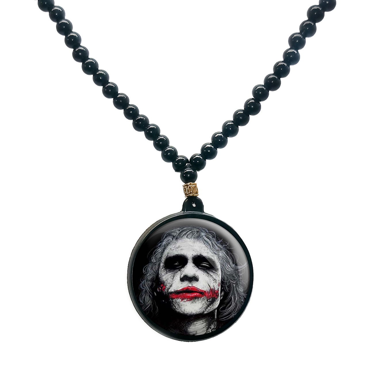 گردنبند پرمانه طرح جوکر کد pmd.368 مدل دو طرفه