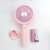 پنکه دستی شارژی ساده صورتی 36795