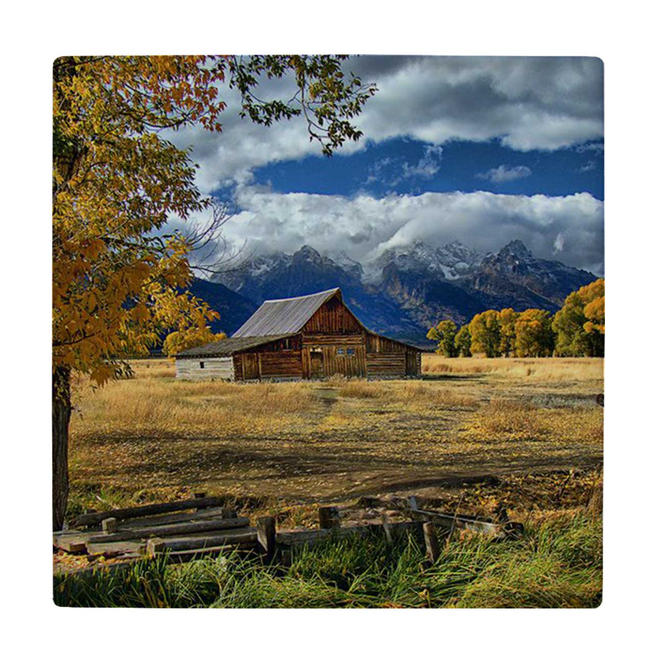 کاشی طرح کلبه و مزرعه کد wk3360