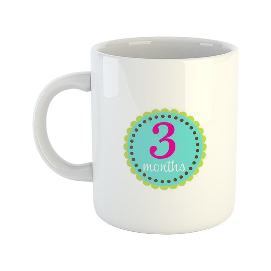 ماگ مدل ماه شمار طرح سه ماهگی