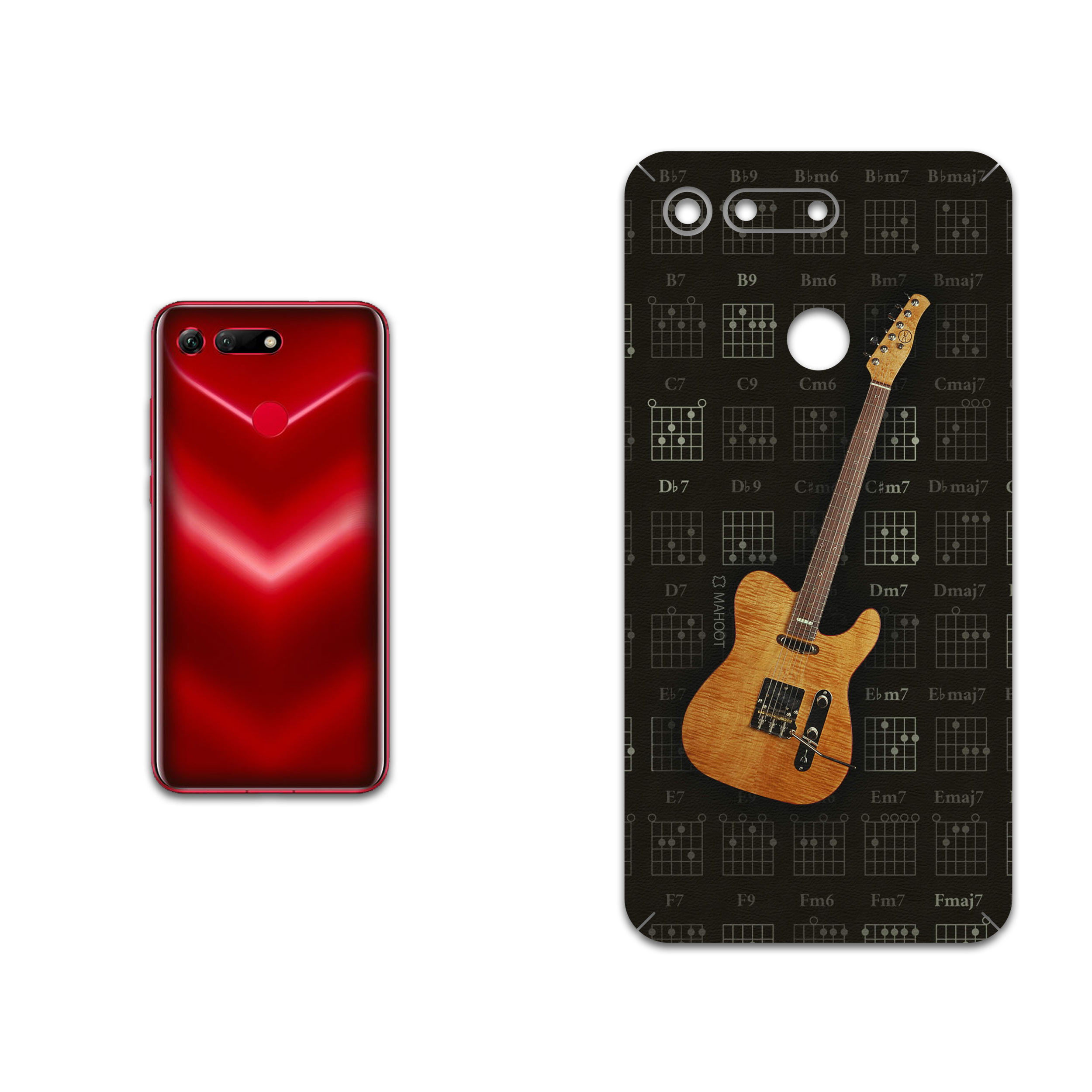 برچسب پوششی ماهوت مدل Guitar-Instrument مناسب برای گوشی موبایل آنر View 20