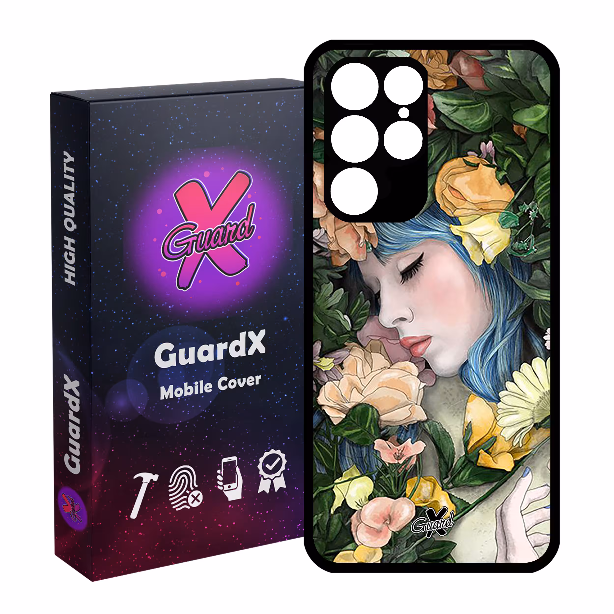 کاور گارد ایکس طرح دختر مدل Glass10304 مناسب برای گوشی موبایل سامسونگ Galaxy S22 Ultra