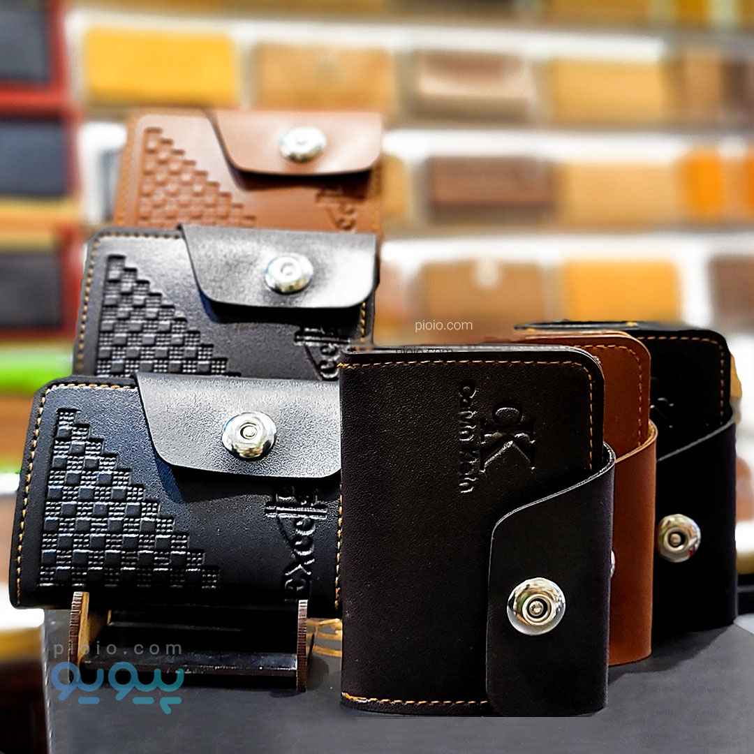 کیف جاکارتی دکمه ای چرم مصنوعی