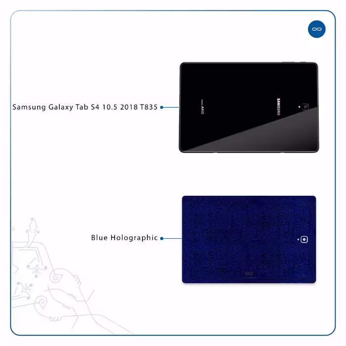برچسب پوششی ماهوت مدل Blue-Holographic مناسب برای تبلت سامسونگ Galaxy Tab S4 10.5 2018 T835