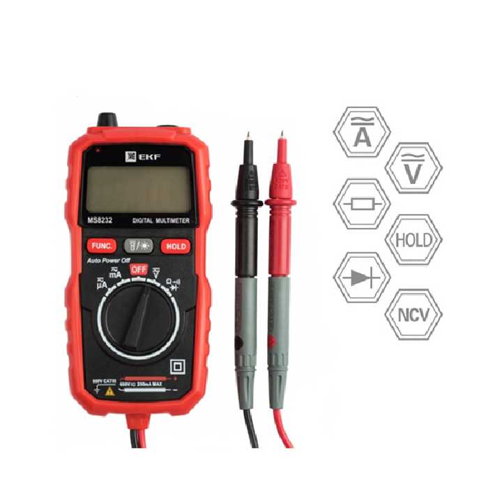مولتی متر دیجیتال ای کا اف مدل MS8232