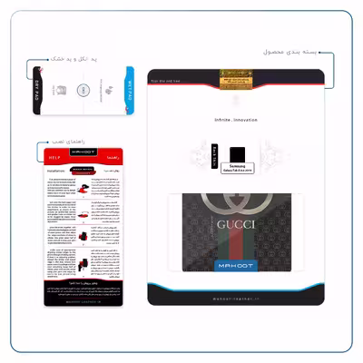 برچسب پوششی ماهوت مدل GUCCI-Logo مناسب برای تبلت سامسونگ Galaxy Tab A 8.0 2019 T290