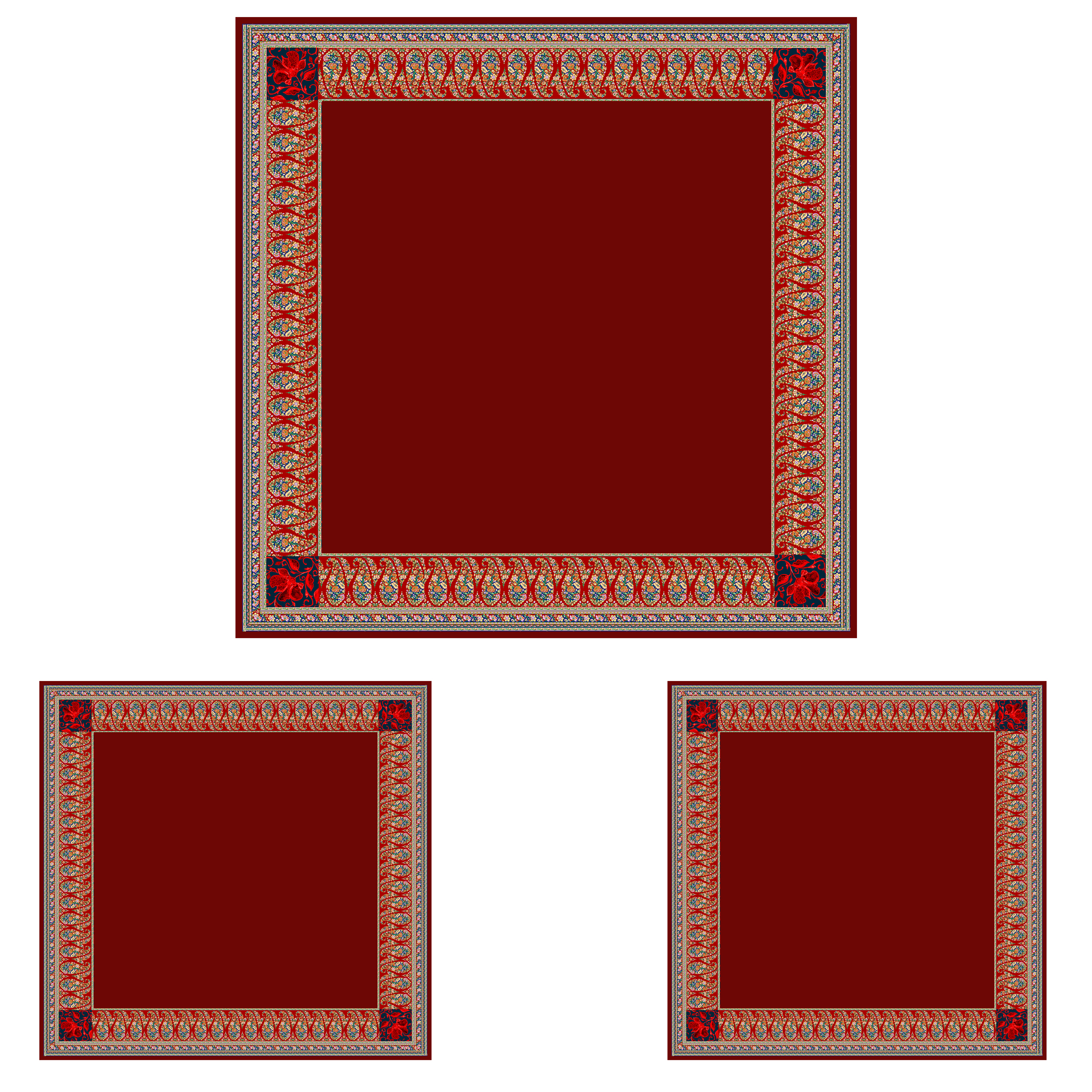 ست رومیزی سه تکه طرح سنتی کد 9982.4