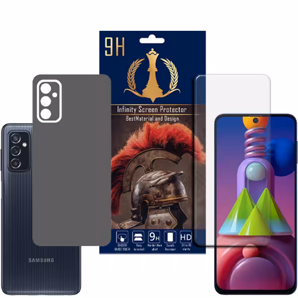 برچسب پوششی اینفینیتی مدل PRO MAX مناسب برای گوشی موبایل سامسونگ Galaxy M52 به همراه محافظ صفحه نمایش