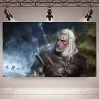 تابلو شاسی طرح گیم مدل Geralt Of Rivia The Witcher 3 کد AR20490 | دنیای قاب